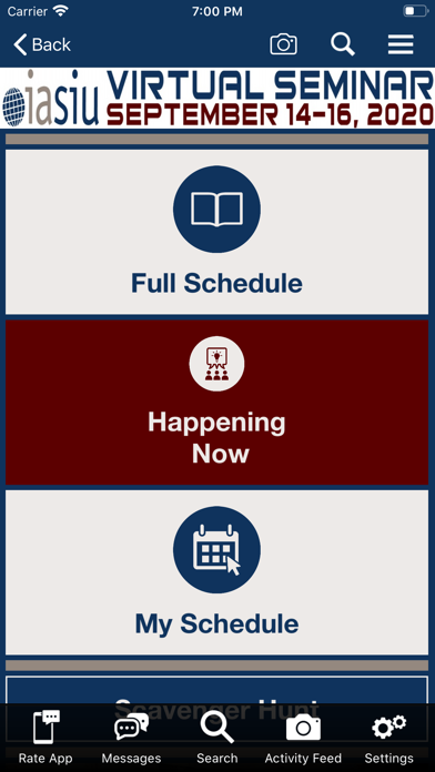 IASIU Events Screenshot