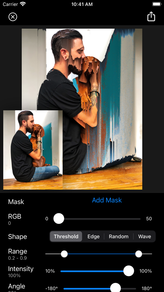 #4. Glitch Fx - Pixel Sorting (iOS) Podle: Dongwook Cho