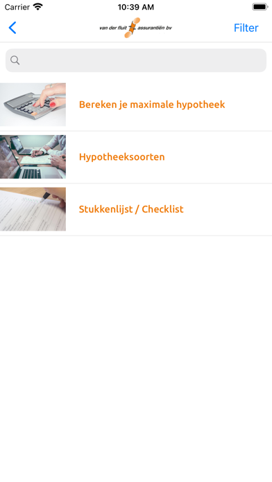 Van der Fluit Assurantiën Screenshot
