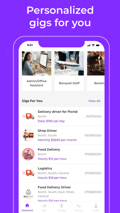 gigsomething. Screenshot