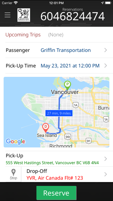 Griffin Transportation Screenshot