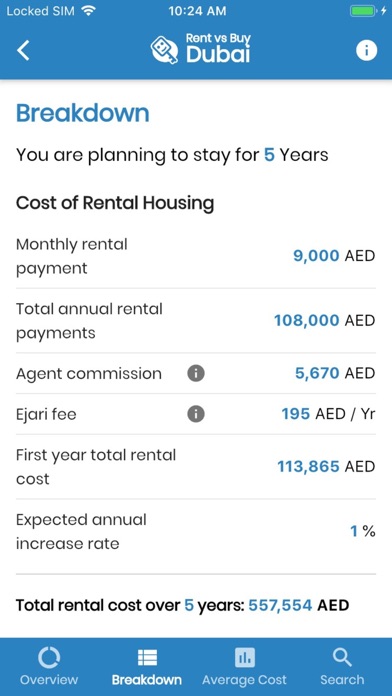 Rent vs Buy in Dubai Screenshot