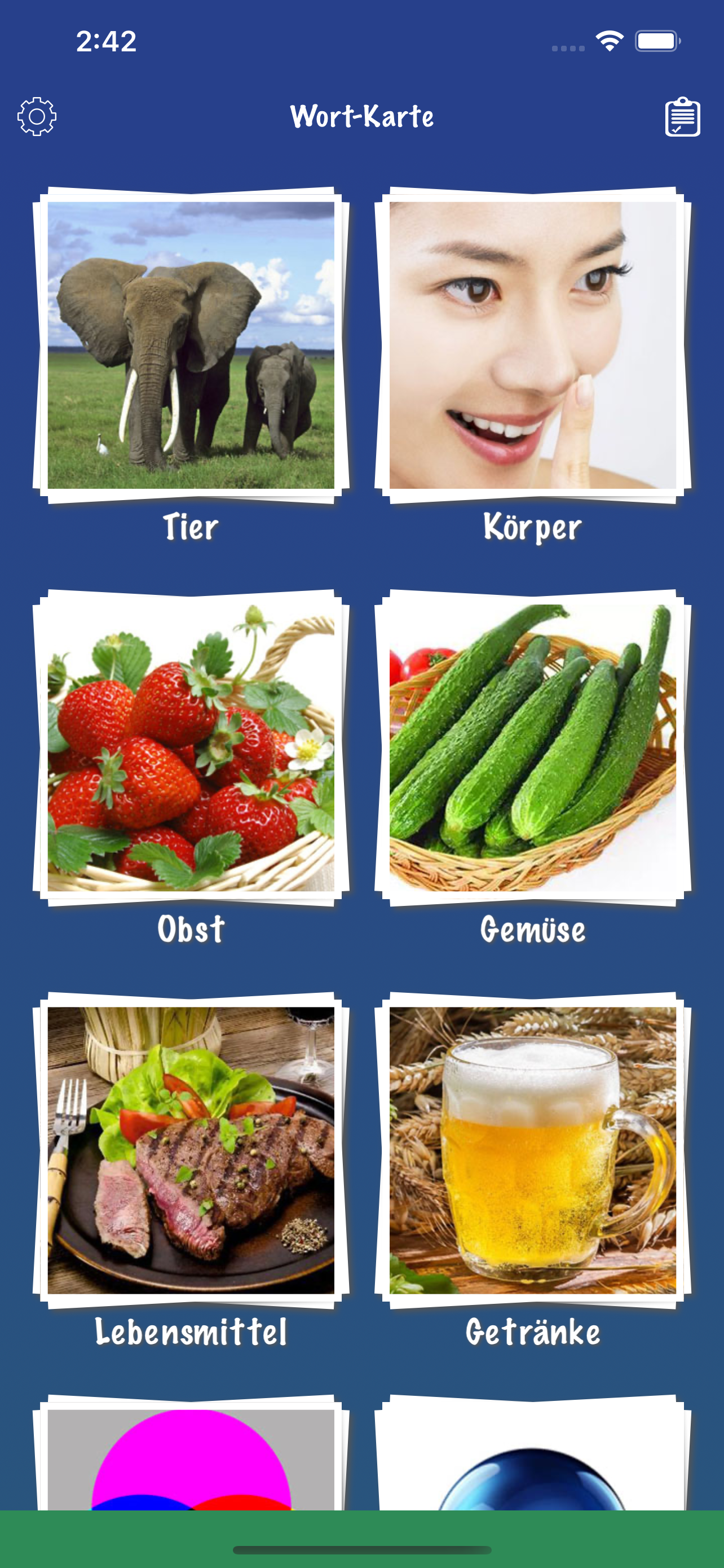 Portugiesisch Wort Flashcard