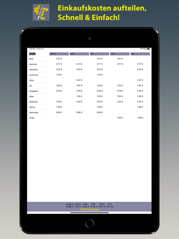 Screenshot #4 pour Einkauf Teiler