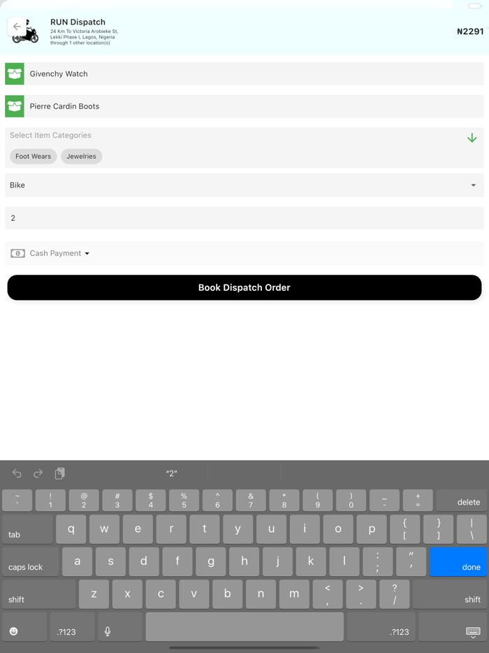 Run Dispatch Hailing App