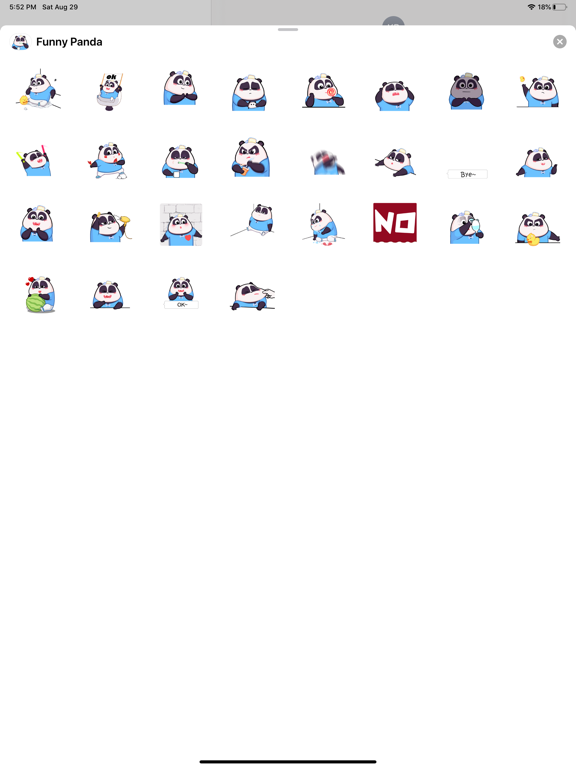 Screenshot #6 pour Funny Panda Animated Emoji