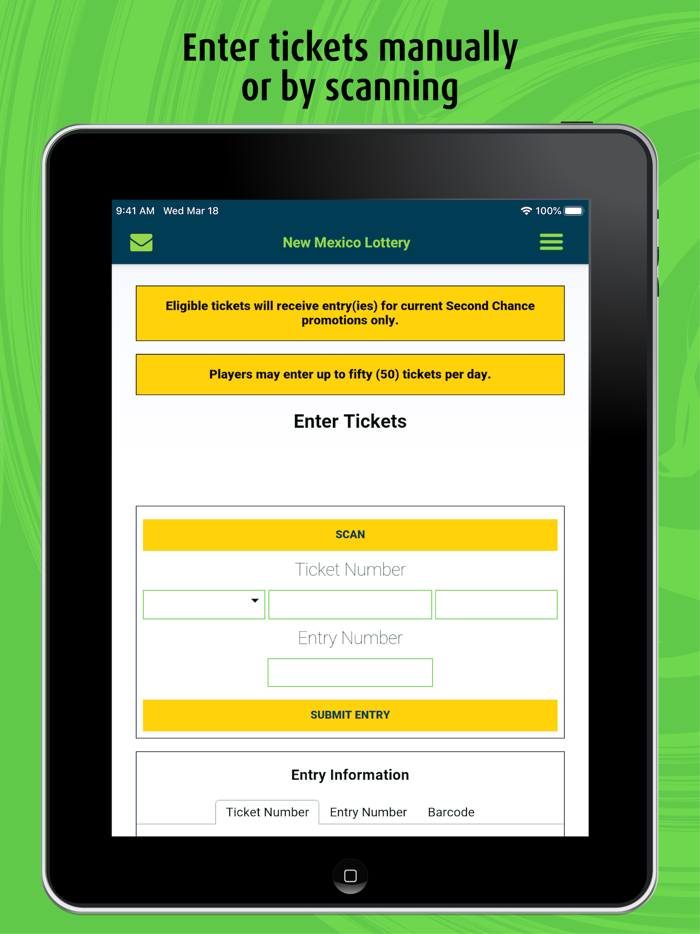 NM Lottery Play Again App