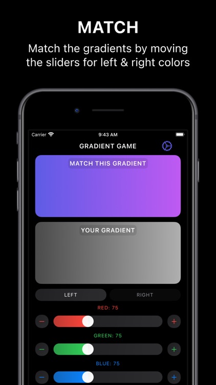 Gradient Match Game: Descent