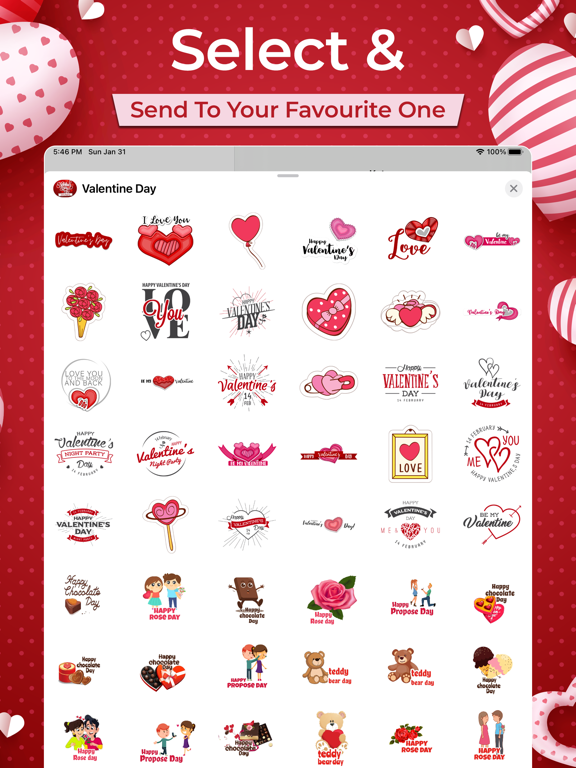 Screenshot #6 pour Valentine's Day Stickers ||