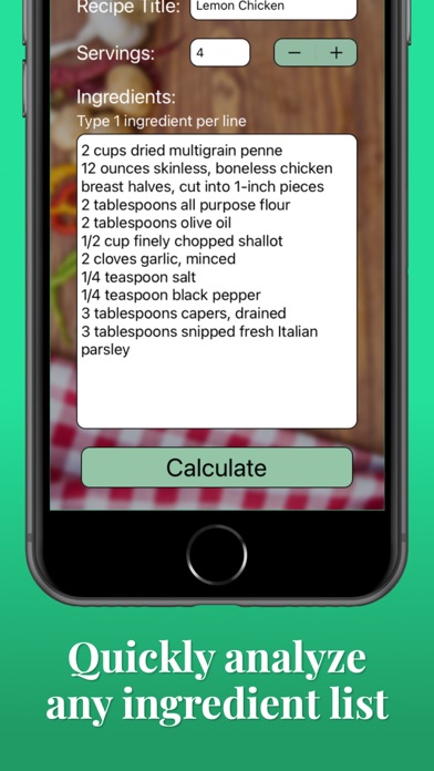 InaSnap! Nutrition Screenshot