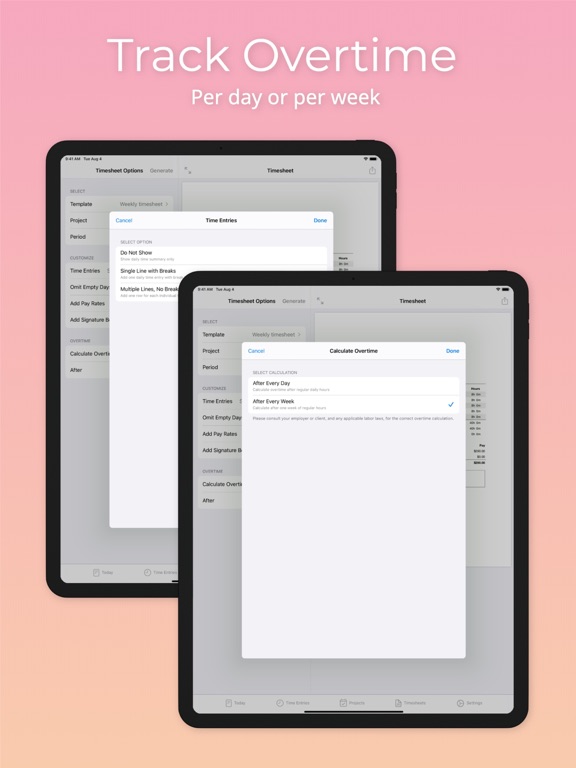 Time Tracker: Manage your time iPad screenshot 5 - Business app