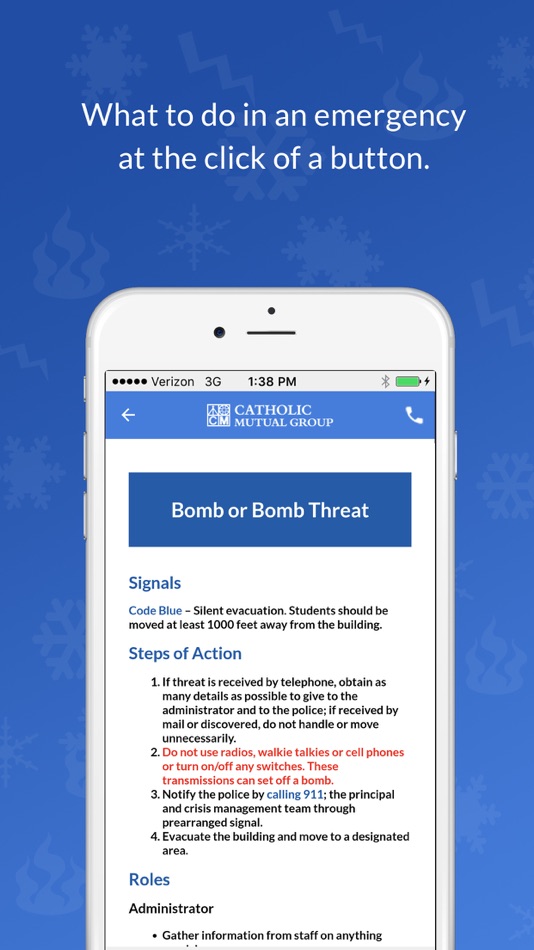 #2. Emergency Response Procedures (iOS) By: Catholic Mutual Relief Society of America