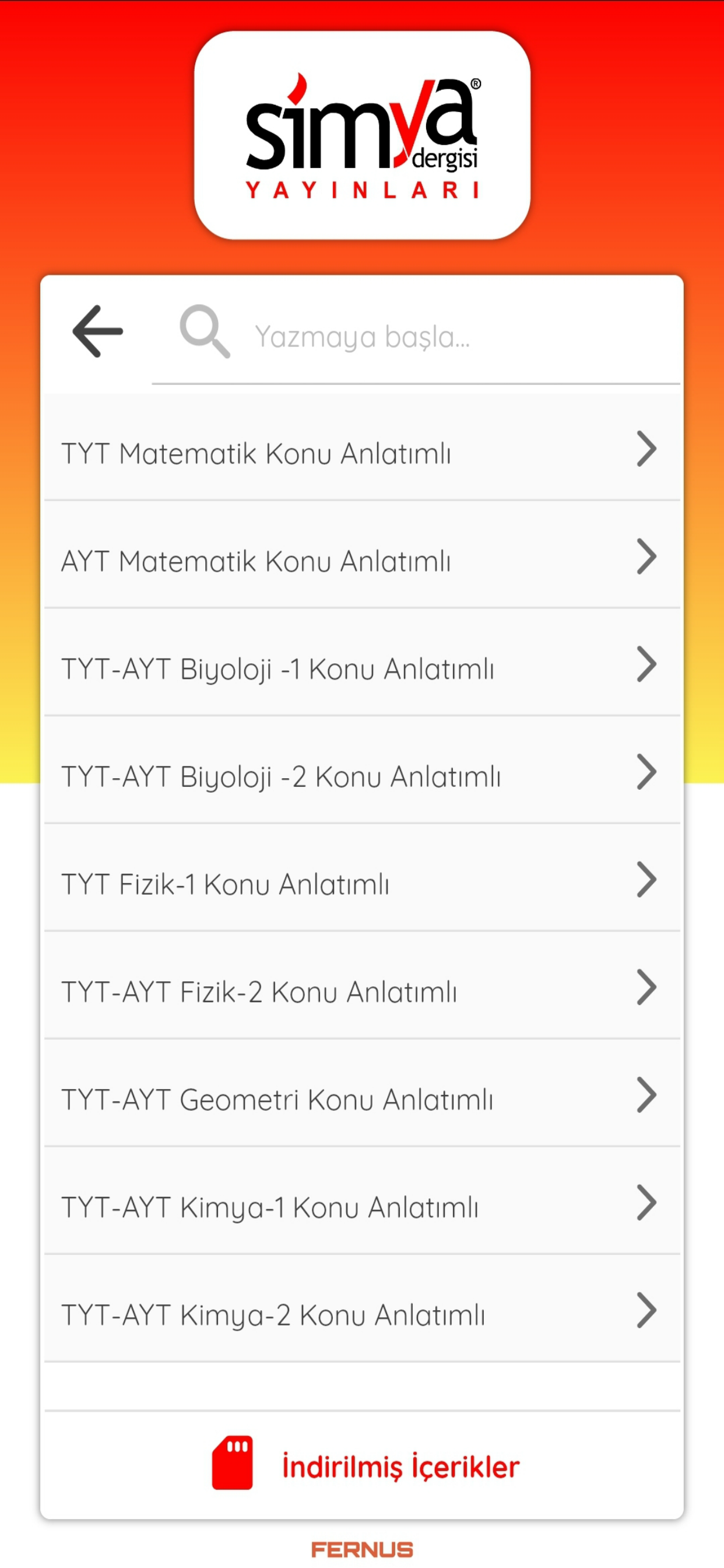 Simya Video Çözüm