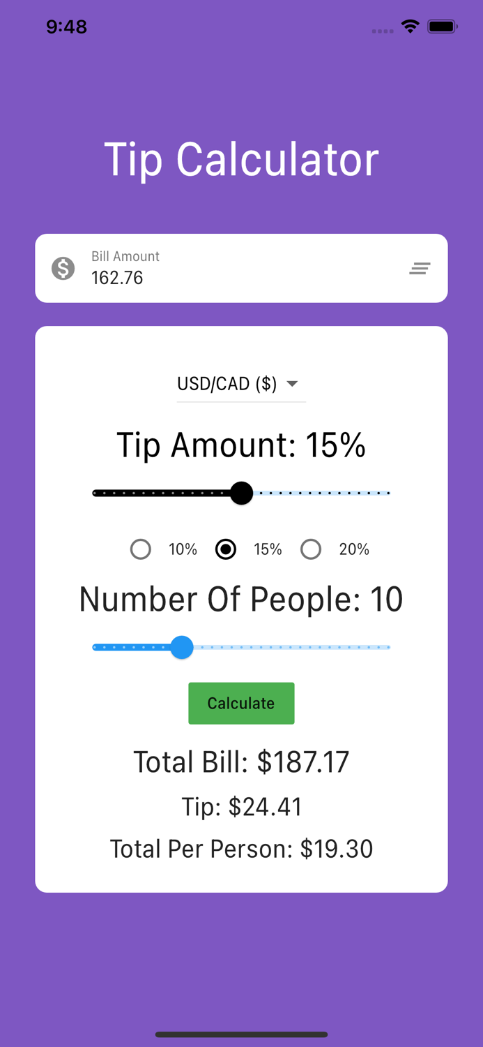 Tip Calculator - Split Bills