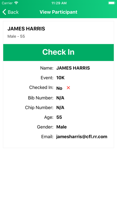 RaceDay CheckIn screenshot 2