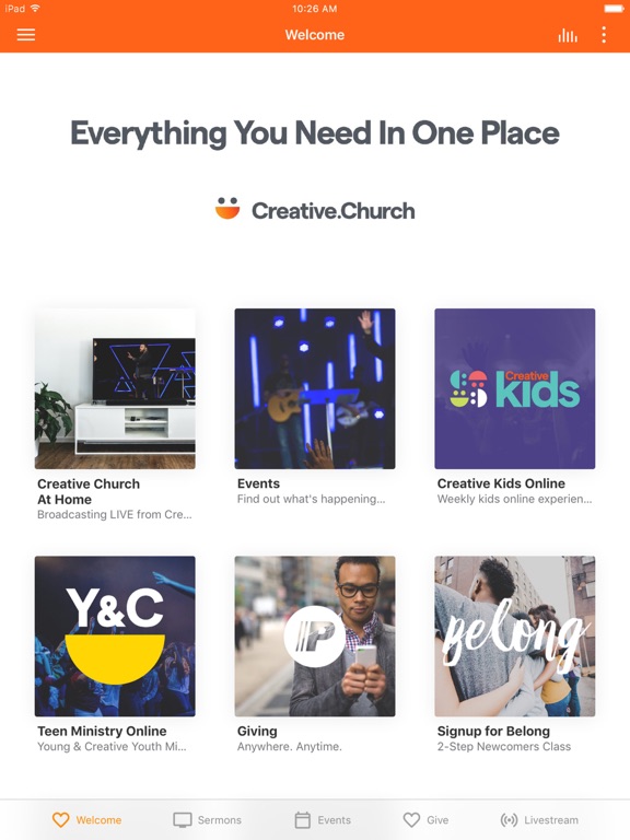 Creative Church iPad screenshot 1 - Lifestyle app