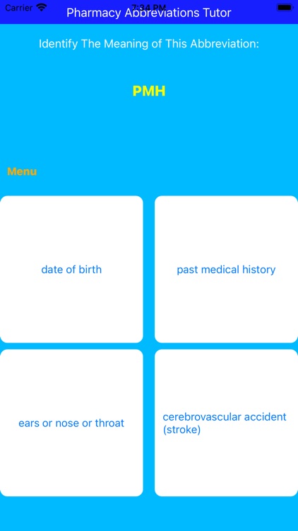 Pharmacy Abbreviations Tutor screenshot-4