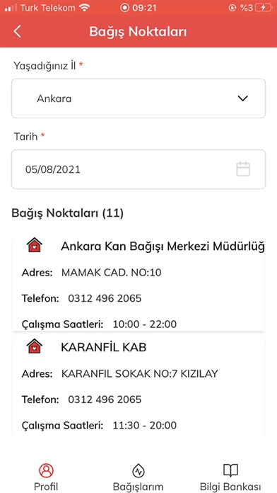 Türk Kızılay Mobil Kan Bağışı Screenshot