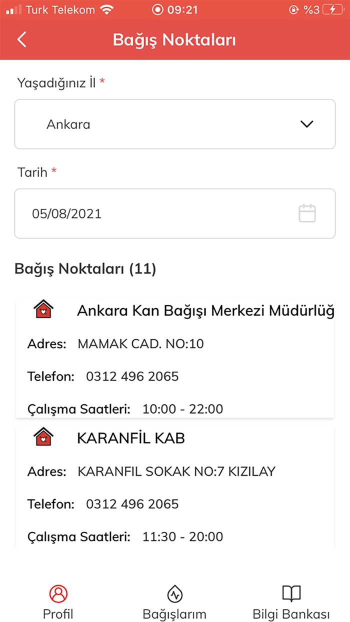 Türk Kızılay Mobil Kan Bağışı