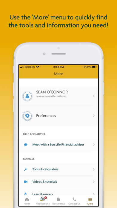 my Sun Life (Canada) Screenshot