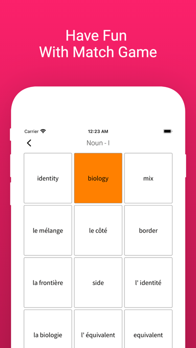 Practice English French Words Screenshot