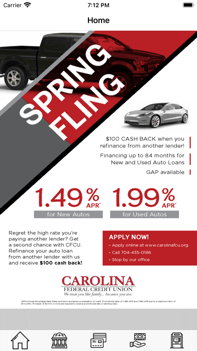 Carolina Federal Credit Union Screenshot