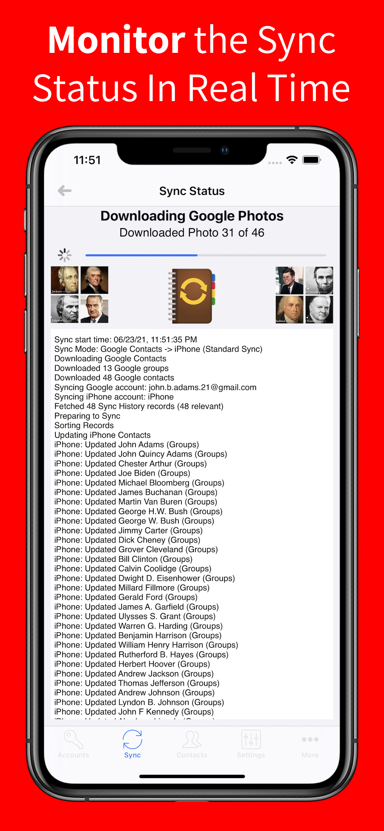 Contacts Sync Pro