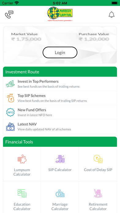 Naredi Capital Financial Screenshot