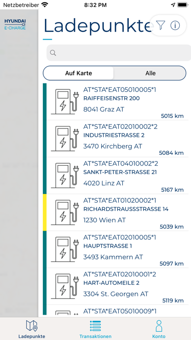 Hyundai E-Charge Austria Screenshot