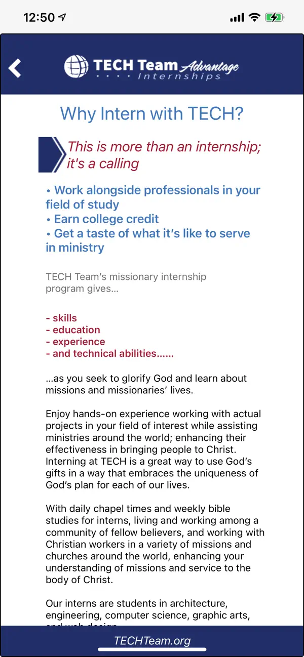 #3. Tech Intern Info (iOS) Podle: Missionary TECH Team