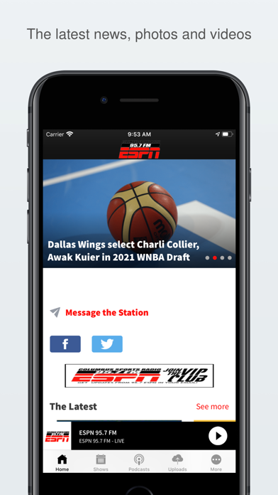 ESPN 95.7 FM Screenshot