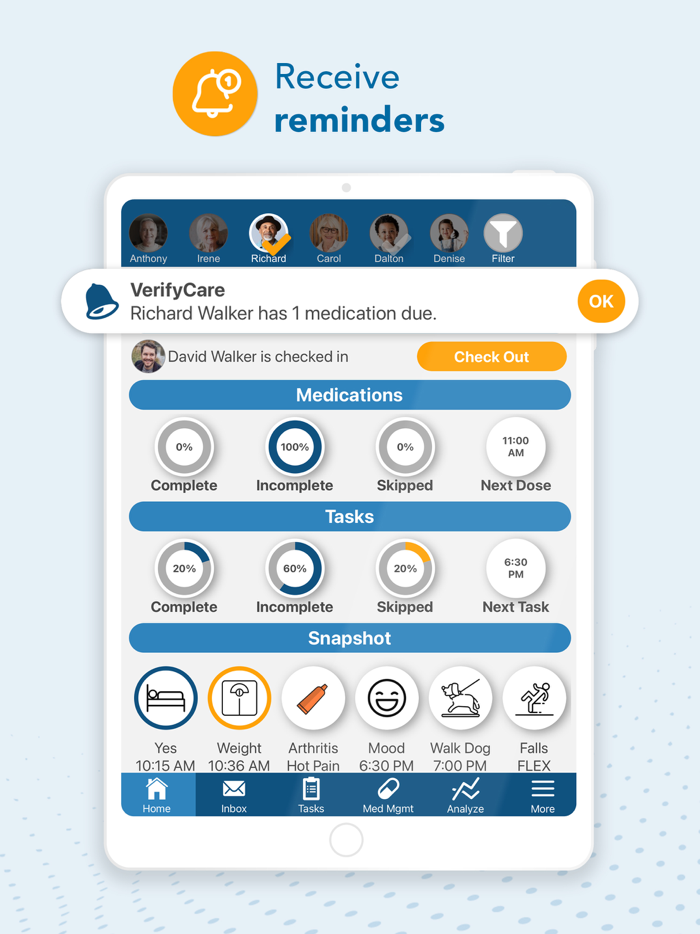VerifyCare  Caregiving App