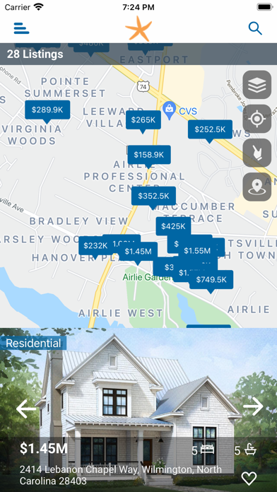 Living Seaside Home Search Screenshot