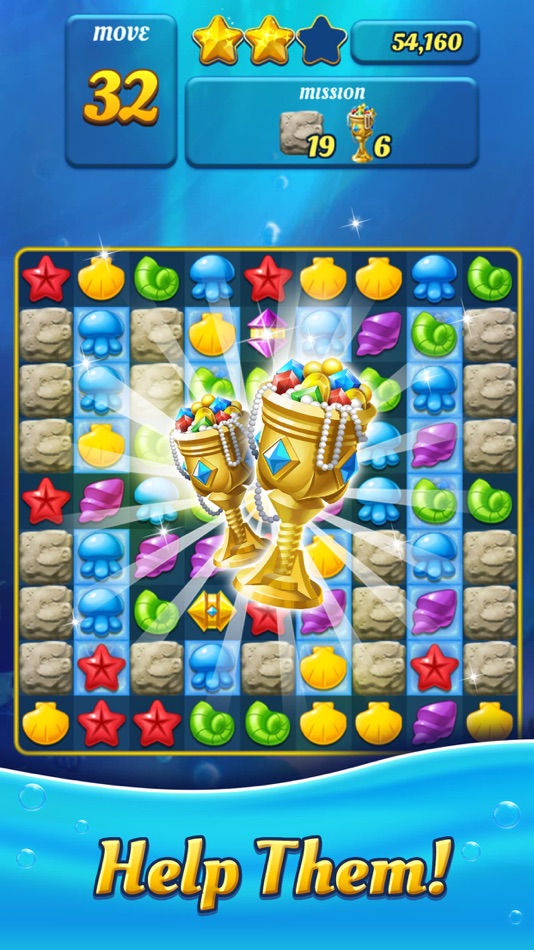 #2. Ocean Splash Match 3 (iOS) 由: NSTAGE Inc.