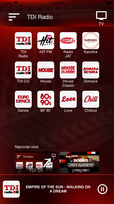 TDI Radio Screenshot