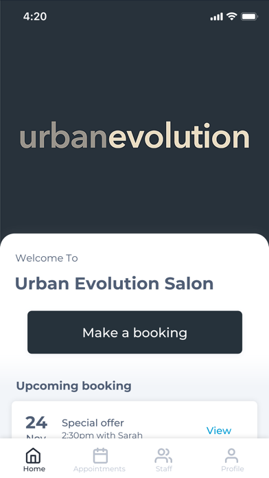 Urban Evolution Salon Screenshot