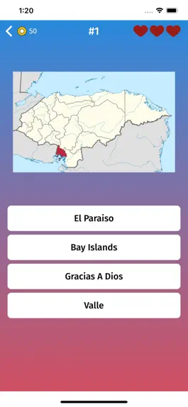 Game screenshot Honduras: Provinces Map Quiz apk