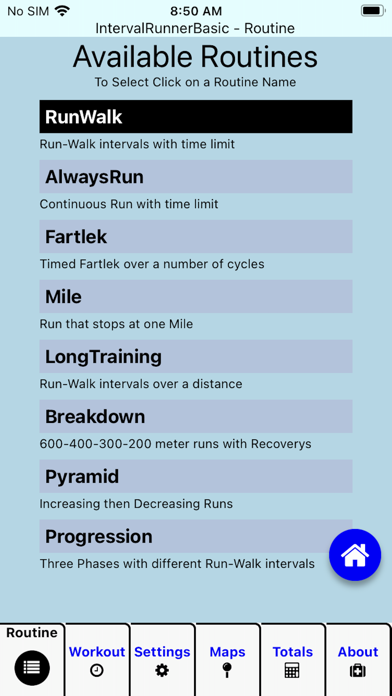 Interval Runner Basic Screenshot