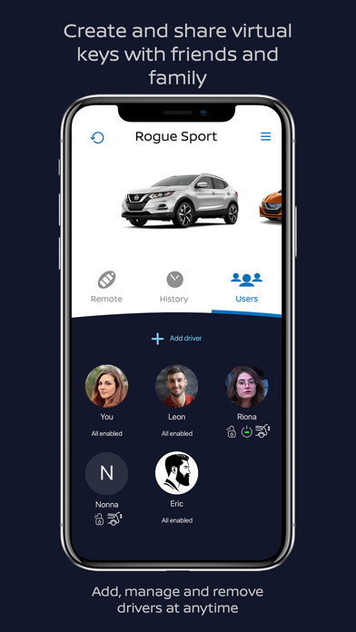 Nissan Virtual Key Screenshot