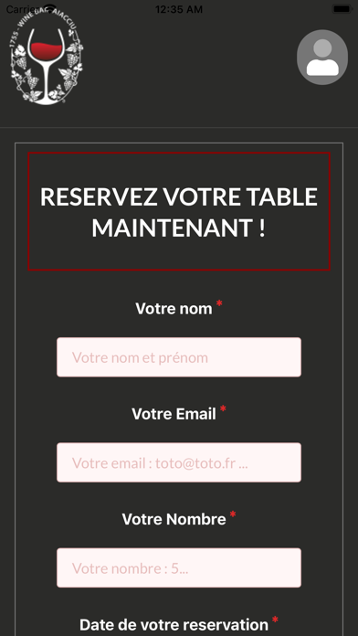 1755 réservation Screenshot