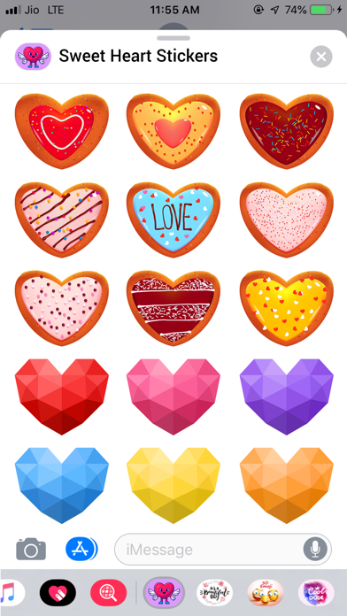 Screenshot #1 pour Sweet Heart Stickers