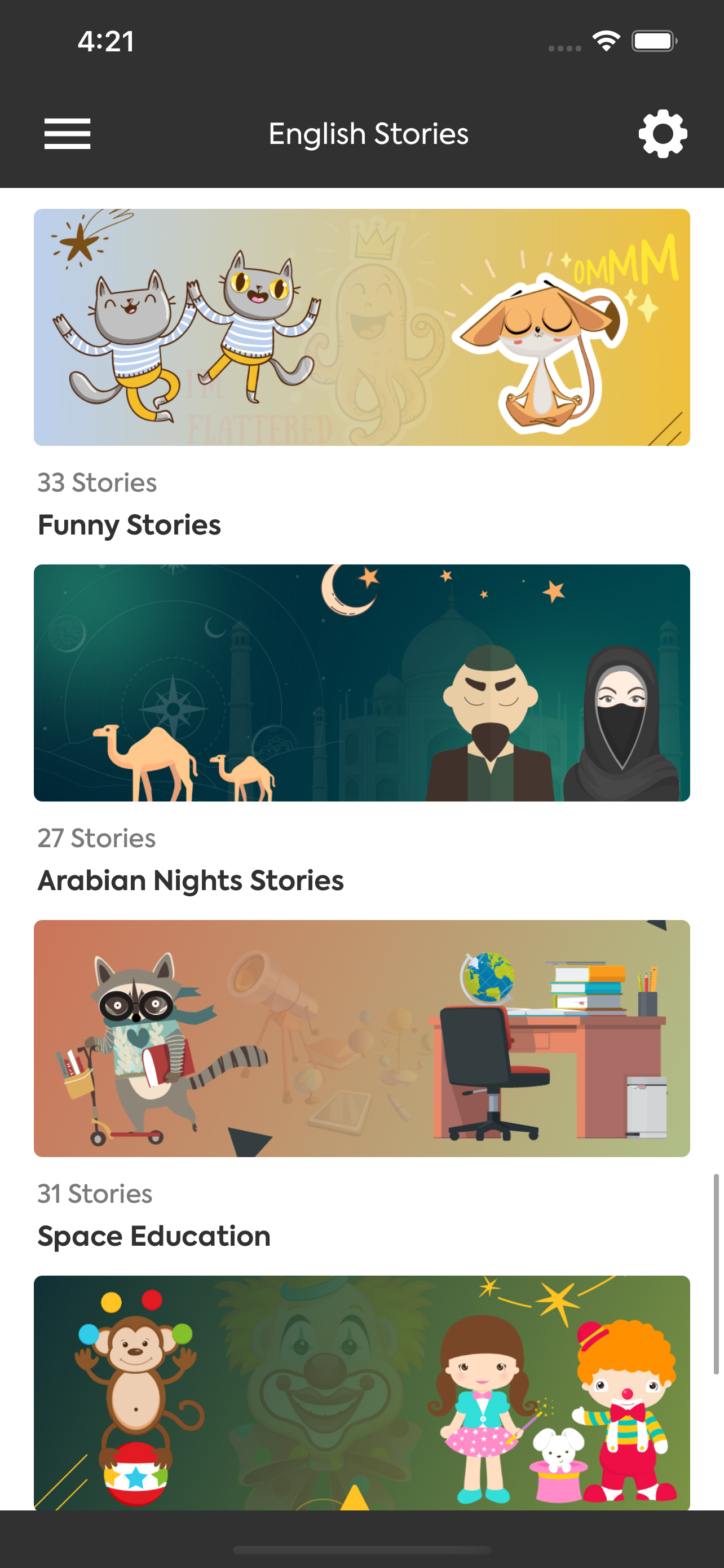 Tales and stories with audio