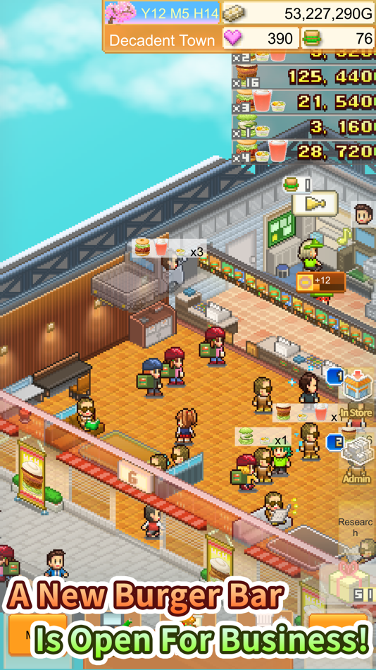 #1. Burger Bistro Story (iOS) 由: Kairosoft Co.,Ltd