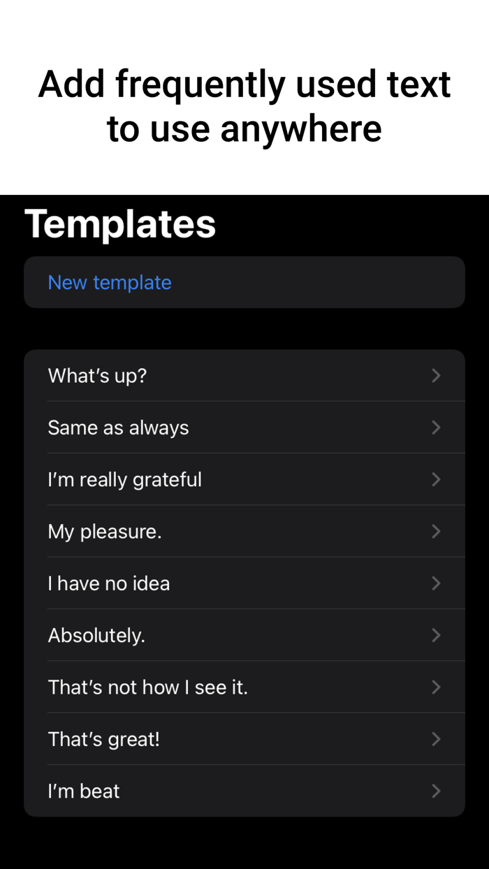 Paste Auto Template Keyboard