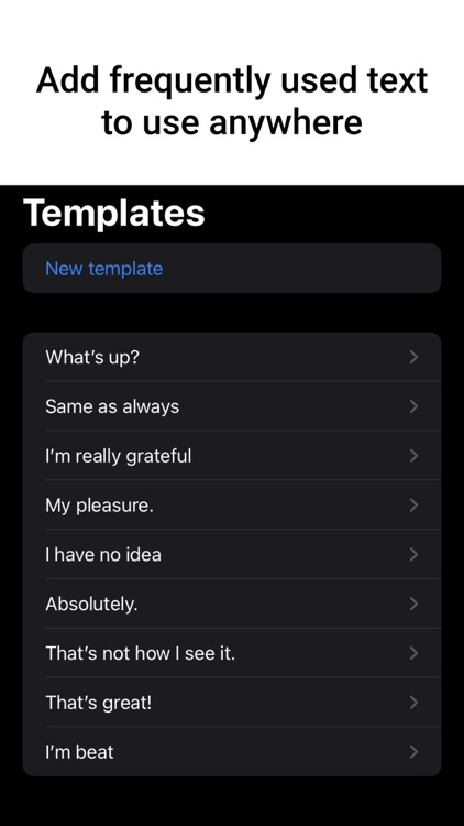 Paste: Auto Template Keyboard