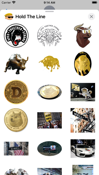 Hold the Line WSB Stickers Screenshot