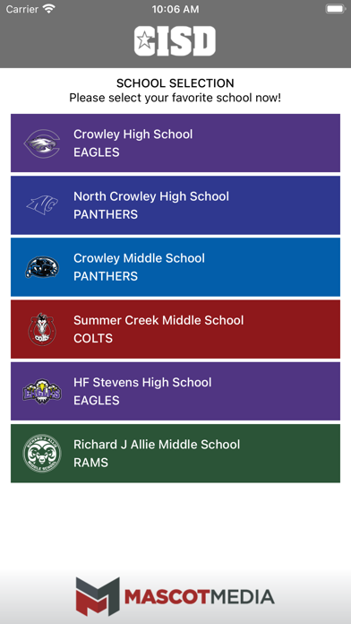 Crowley ISD Athletics Screenshot