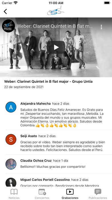 Orquesta Sinfónica de Galicia Screenshot