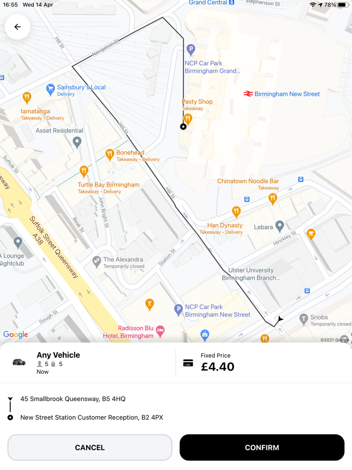 T.O.A Taxis Birmingham