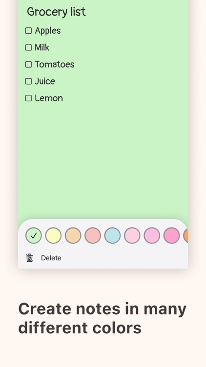 Noten: sticky colornote widget